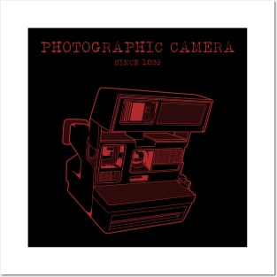 PHOTOGRAPHIC CAMERA red version / Vintage Camera Tshirt Posters and Art